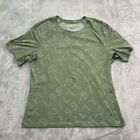 Lululemon Shirt Mens Size Large Glitch Code Camo Green Textured Training Active