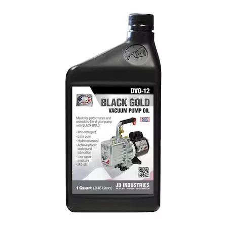 Jb Industries Dvo-12 Vacuum Pump Oil, 1 Qt Bottle, 15 Sae Grade, 46 Iso Grade,