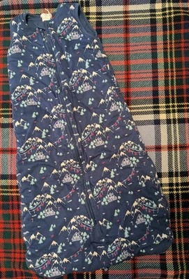 Purebaby Alpine Print Quilted Navy Sleepsack Sleepbag Medium 1-2yrs 12-24m Warm - image 1 of 4