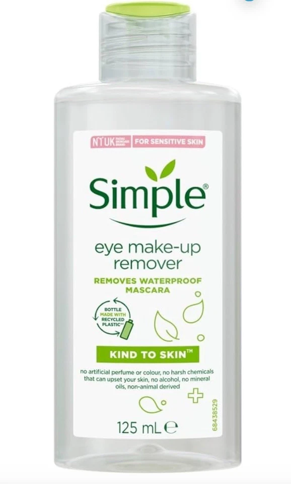 4 X простой вид для глаз макияж средство для снятия 125 мл - Изображение 1 из 2