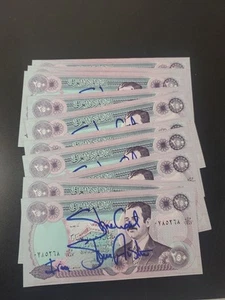*Signed* STONE COLD Steve Austin Iraqi Currency W Saddam Hussein From 2003 WWE - Picture 1 of 3