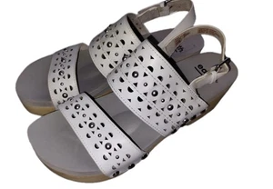Earth Pine Toba Women's Soft Calf Slingback Sandal White SZ 8.5 M NEW $135 Msrp - Picture 1 of 7