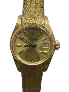 Rolex Datejust 26mm 18K Yellow Gold 6700 Champagne Dial Automatic Women's Watch - Picture 1 of 10