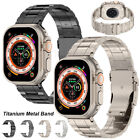 Titan Metall Armband Ersatz für Apple Watch Ultra 2 49mm Series 9 8 7 6 5 4 3 SE