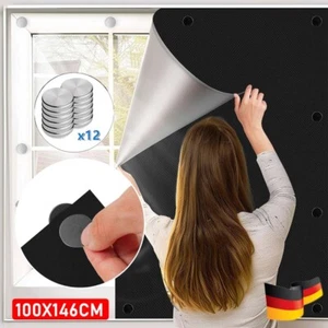 Dachfensterrollo ohne Bohren 100% Verdunklungsrollo Magnetisch Rollo 100X146CM - Bild 1 von 15