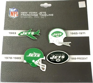 Juego de prendedores esmaltados línea de tiempo de la franquicia de los New York Jets de la NFL - Imagen 1 de 1
