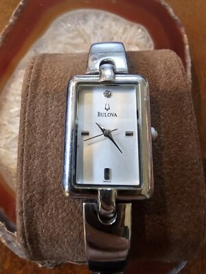 Vintage Bulova Diamond Accent Rare  - Image 1 of 4
