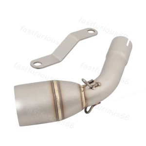 For Benelli TNT125 TNT135 17-25 Mid Exhaust Link Pipe Connect 51MM Muffler Steel - Picture 1 of 7
