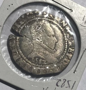 1582 France 1 Fr Henry III Bayonne - Picture 1 of 2
