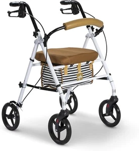 Medline Steel Rollator Walker 8" Wheels With Antimicrobial Microban Protection - Picture 1 of 5