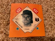 Steve Carlton Phillies 1985 KAS Snack Time Potato Chips RARE SQUARE PROOF CARD