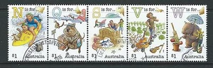 AUSTRALIA 2016 FAIR DINKUM ALPHABET STRIP OF FINE USED - Picture 1 of 1
