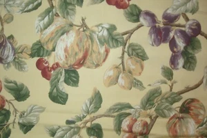 1 de 7 yardas P Tela Kaufmann Fruta Huerto Manzanas Estampado Cereza Cortinas 54"" x 36"" - Imagen 1 de 9