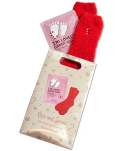 2-Pc. Im Lovely Candy Cane Foot Mask & Sock Set - Picture 1 of 2