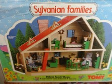 Rare Sylvanian Families Tomy Boxed 1987 Complete Deluxe Country House Home MIB