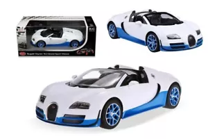 RASTAR 1:14 BUGATTI GRAND SPORT VITESSE WHITE & BLUE RADIO REMOTE CONTROL CAR - Picture 1 of 7
