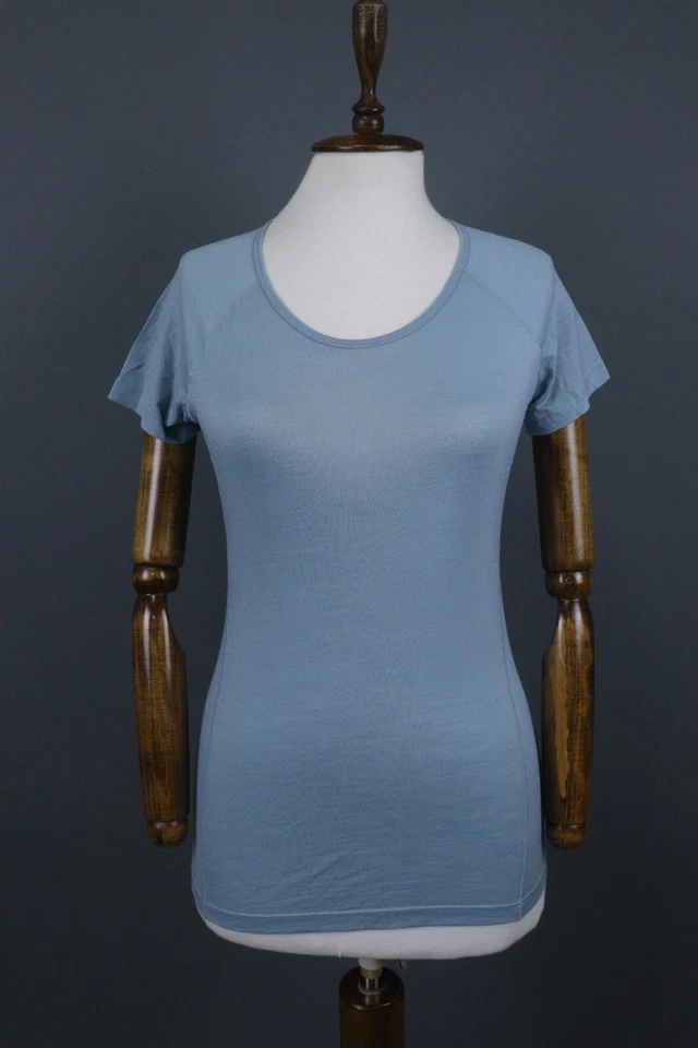 Camiseta Top Icebreaker Merino GT Azul Lana Cuello Redondo Manga Corta Talla XS Foto 1 de 4