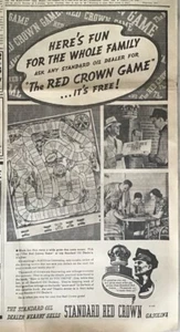 Large 1937 newspaper ad for Standard Red Crown - Red Crown board Game giveaway - Picture 1 of 1