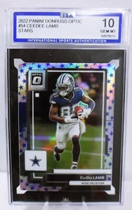 2022 Optic Football CeeDee Lamb Blue Stars Prizm Color Match Cowboys - Picture 1 of 2