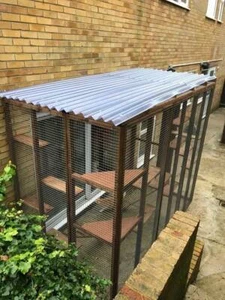 Catio Cat Lean to 8ft x 4ft x 7.5ft Secure Safe Garden Pet Run Accessories 1x1 - Picture 1 of 9
