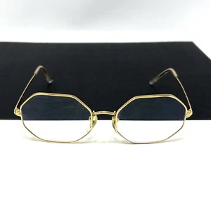 Rayban Octagon Shape RB1972 9196/31 Gold Color 54-19-145 Eyeglasses Framea - Picture 1 of 13
