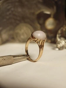585 14K YELLOW GOLD OVAL OPAL DRESS RING - Foto 1 di 15