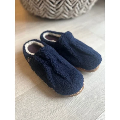 LL Bean Mujer Acogedor Zapatilla Botines Azul Forrado de Vellón Mocasín Comodidad Talla 9 Foto 1 de 4