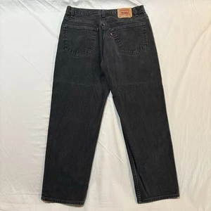 Jeans vintage Levis uomo 38x30 (36x29) nero made in USA 550 larghi larghi conici - Foto 1 di 13