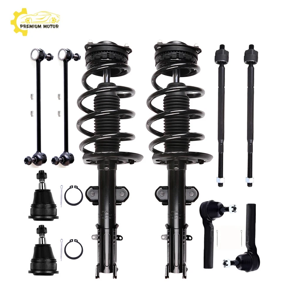 For Chrysler Town & Country 2008-2016 Front Complete Struts Sway Bar TieRods Kit — 第 1/4 张图片