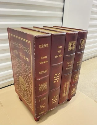 Mesa auxiliar vintage estilo regencia imitación libro apilable Foto 1 de 4