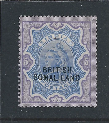 SOMALILANDIA 1903 5r ULTRAMARINO Y VIOLETA COMO NUEVO SG 24 CAT £130 Foto 1 de 2
