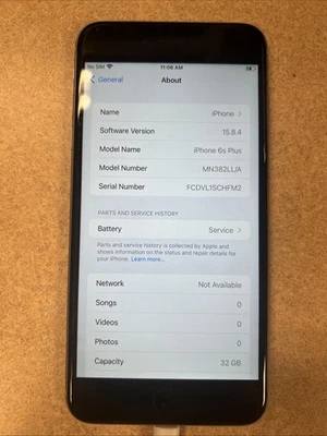 iPhone 6S Plus Verizon 仅电池 74 银色 二手 — 第 1/4 张图片