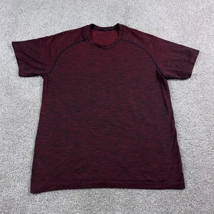 Lululemon Shirt Mens Large Red Metal Vent Tech Training Performance Running Gym - Picture 1 of 9