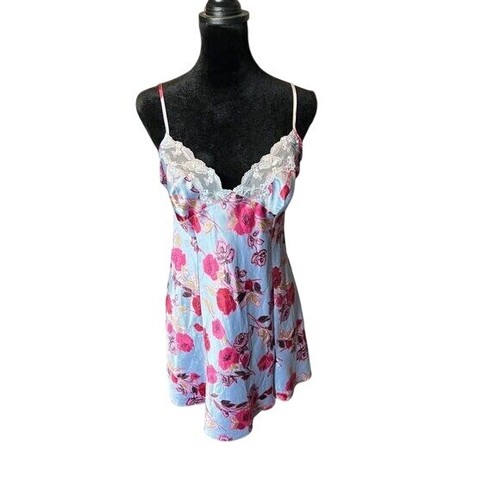 UNDERCOVER Victoria's Secret abito floreale slip camicia da notte lingerie Lg pizzo san valentino anni 90