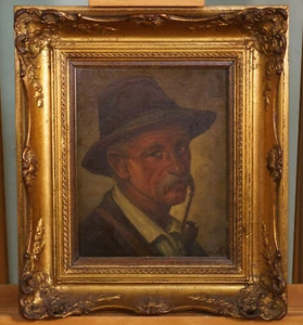 Gemälde - Mann mit Pfeife - Genre - Ölmalerei - Bild 1 von 8