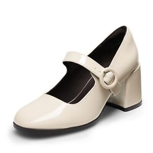 Dream Pairs Women Mary Jane Pumps Low Chunky Block Heel Close Toe Dress Shoes