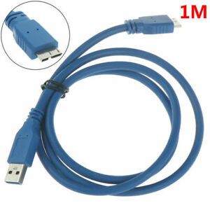 USB-A 3.0 Male to Micro B Male Super Speed Data Transfer Extension Cable 1m