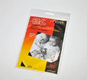 PHOTO CORNERS 224 BLACK SELF ADHESIVE PHOTO CORNERS HIGH QUALITY 15MM x 15MM - Picture 1 of 1