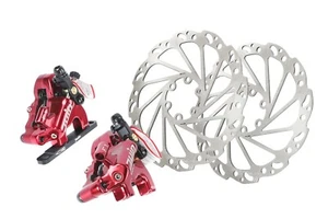 Juin Tech F1 Cyclocross Gravel eBike Bicycle Hydraulic Disc Brake Calipers Red - Picture 1 of 12