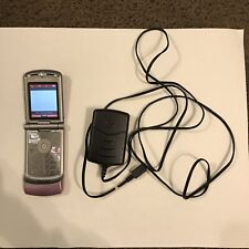Motorola Razr V3C Pink Verizon Wireless Flip Razor Cell Phone Works