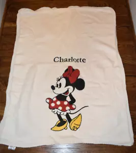 Keramikscheune Kinder Disney Minnie Maus Erbstück Baby Decken Charlotte Monogramm - Bild 1 von 4
