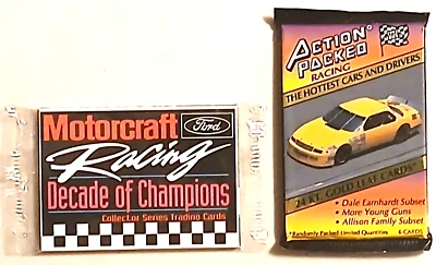 1993 Action Packed Racing & 1992 Motocraft Racing Sealed Pack Lot - Image 1 of 4