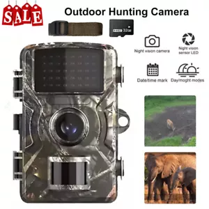 32GB Wildlife Trail Camera 1080P Game Night Vision Outdoor Motion Hunting Cam - Picture 1 of 18