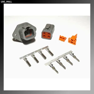 Deutsch DTP 4-Pin Genuine Flange Connector Kit 10-12AWG Stamped Contacts, USA - Bild 1 von 2
