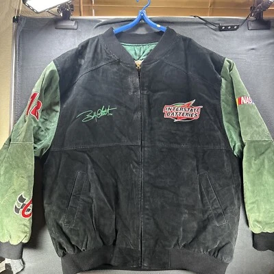 Chaqueta Jeff Hamilton Hombre XXL Negra con Mangas Verdes 18 Bobby Labonte Acolchada Foto 1 de 4