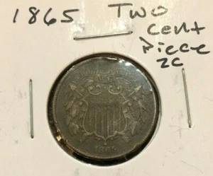 1865 2C Two Cent Piece - Very Fine Detail! - Picture 1 of 2