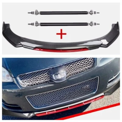 Front Bumper Lip Splitter Kits+Strut Rods Carbon Style For Chevrolet Impala 2020 Foto 1 de 4