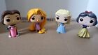Funko Pop Disney Princess Lot - Belle Glitter, Snow White Glitter, Rapunzel Desc