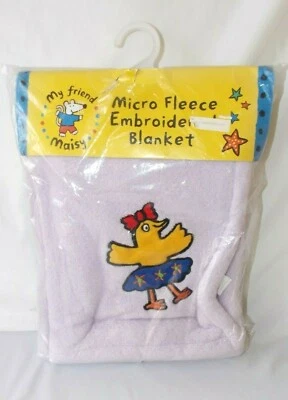 My Friend Maisy Micro Fleece Embroidered Blanket Tallulah Chicken Purple Lilac - Image 1 of 4
