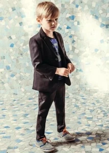 NWT Carrement Beau Boys Black Tuxedo Suit Wool Blend $212 Size 2T, 4T, 5, 6Y, 8Y - Picture 1 of 5